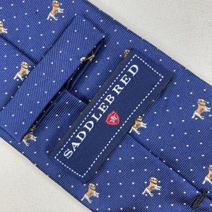 Saddlebred Neck Tie Blue hound dogs